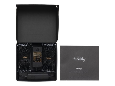 Twinkly strings 400L 4,3mm RGB Twinkly | Strings Smart LED Lights 400 RGB (Multicolor), 32m, czarny przewód | RGB - 16M+ kolorów