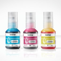 Brother BTD100CLVAL 3 Bottles Value Pack, C/M/Y