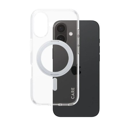 CARE by PanzerGlass Case Feature Silver Kickstand & MagSafe iPhone 16 | CARE