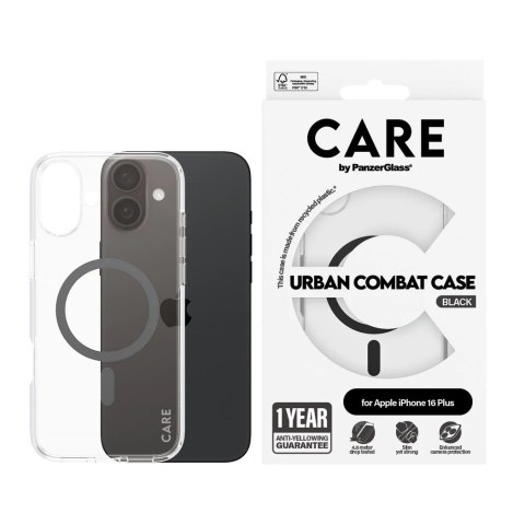 CARE by PanzerGlass Case Flagship Black MagSafe iPhone 16 Plus | CARE