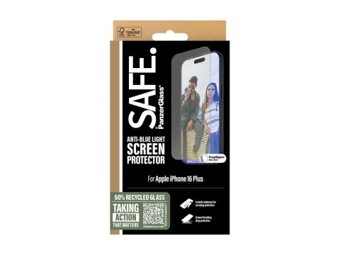 SAFE by PanzerGlass EyeCare Screen Protector iPhone 16 Plus | Ultra-Wide Fit