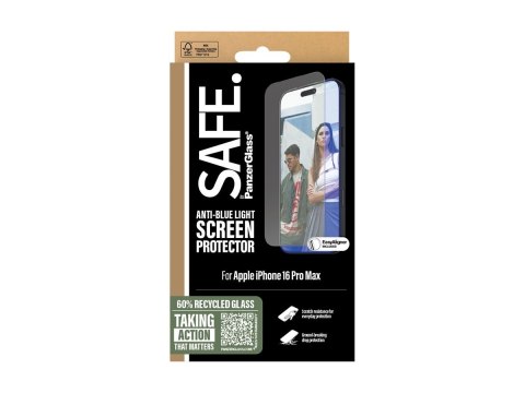 SAFE by PanzerGlass EyeCare Screen Protector iPhone 16 Pro Max | Ultra-Wide Fit