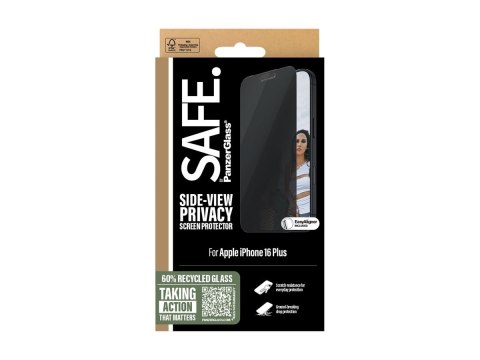 SAFE by PanzerGlass Privacy Screen Protector iPhone 16 Plus | Ultra-Wide Fit
