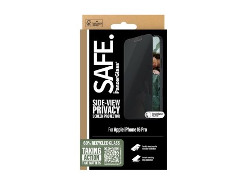 SAFE by PanzerGlass Privacy Screen Protector iPhone 16 Pro| Ultra-Wide Fit
