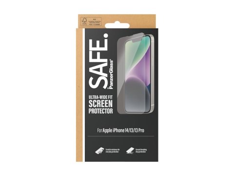SAFE by PanzerGlass Screen Protector Apple iPhone 14 | 13 | 13 Pro | Ultra-Wide Fit