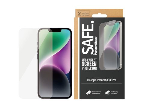 SAFE by PanzerGlass Screen Protector Apple iPhone 14 | 13 | 13 Pro | Ultra-Wide Fit