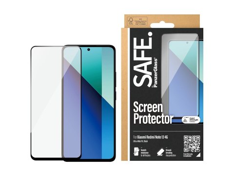 SAFE by PanzerGlass Screen Protector Xiaomi Redmi Note 13 4G | Ultra-Wide Fit