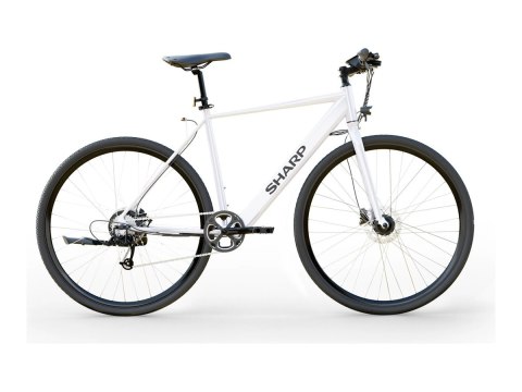 Sharp Hybrid E-Bike 21", White Glossy
