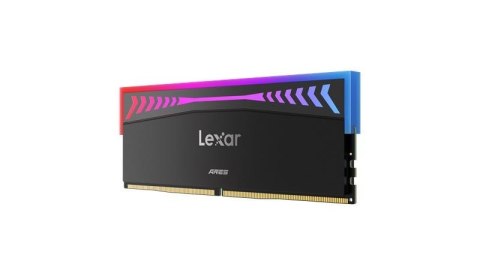 Lexar 2x16GB ARES DDR5 7600 Memory with heatsink and RGB lighting, Black