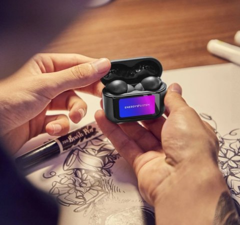 Prawdziwie bezprzewodowe słuchawki douszne Energy Sistem Icon Series, grafitowe | Energy Sistem