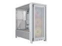 Corsair PC Case | Frame 4000D RS ARGB Modular | White | Mid-Tower | Power supply included No