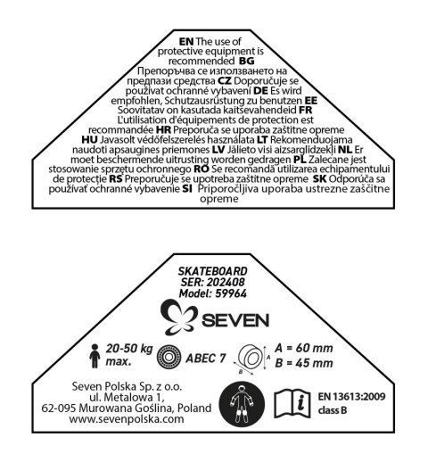 DESKOROLKA FISZKA 7-BRAND BLACK SMOKE