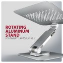 AXAGON STND-LR Obrotowa podstawka aluminiowa do laptopów 10" - 17", regulowana wysokość i kąt nachylenia | AXAGON