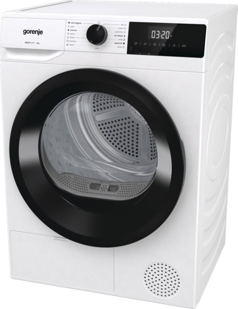 Gorenje Dryer Machine | DHNE82 | Energy efficiency class Class A++ | Front loading | 8 kg | LED | Depth 55 cm | White
