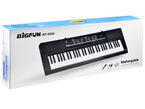 Duży Keyboard BF-950A Organy 61 klawiszy + mikrofon IN0140 Duży Keyboard BF-950A Organy 61 klawiszy + mikrofon IN0140