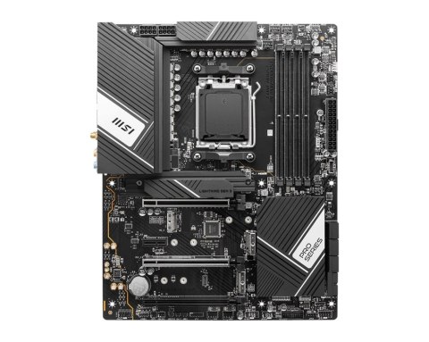 MSI | PRO X670-P WIFI | Rodzina procesorów AMD | Gniazdo procesora AM5 | DDR5 DIMM | Gniazda pamięci 4 | Obsługiwane interfejsy