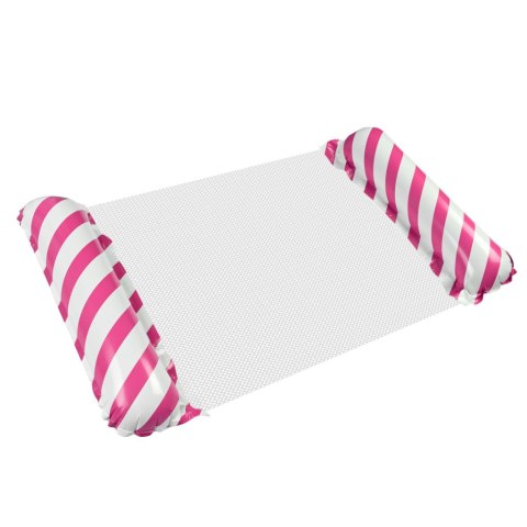 Materac dmuchany plażowy hamak wodny leżak fotel krzesło do pływania basenu różowy