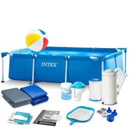 Basen ogrodowy stelażowy 260 x 160 x 65 cm zestaw 15w1 INTEX 28271