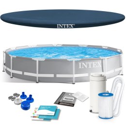 Basen ogrodowy stelażowy 366 x 76 cm zestaw 4w1 INTEX 26712