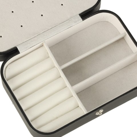 Szkatułka pudełko na biżuterię organizer czarny