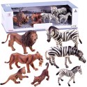 SERIA ZWIERZĘTA SAFARI Zestaw figurek zebra + lew KOLEKCJA ZA2987