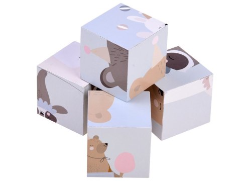 Drewniane Klocki puzzle zwierzątka obrazki ZA4114