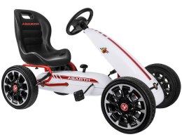 Licencjonowany GOKART ABARTH na pedały dla dzieci 30kg Miękkie koła PA0167