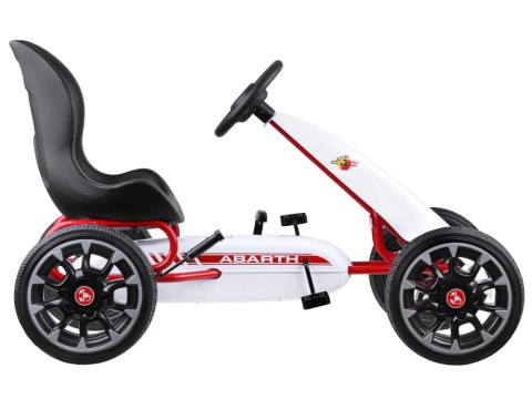 Licencjonowany GOKART ABARTH na pedały dla dzieci 30kg Miękkie koła PA0167