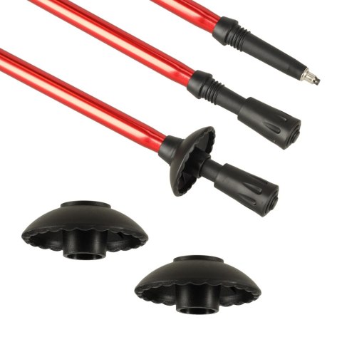 Kijki kije trekkingowe do nordic walking składane 2 sztuki czerwone