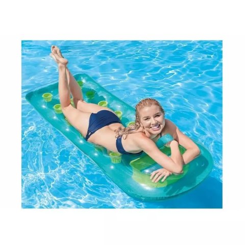 Dmuchany materac do pływania 188x71 cm zielony INTEX 59895 GREEN