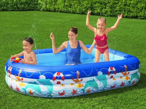 Bestway Dmuchany basen z odpinanym daszkiem + kierownica Sea Captain 54370