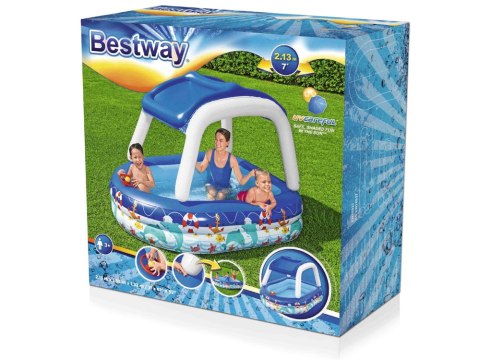Bestway Dmuchany basen z odpinanym daszkiem + kierownica Sea Captain 54370