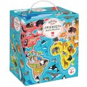CzuCzu Puzzlove Puzzle Zwierzęta Mapa świata 60 el. ZA4163