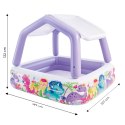 Dmuchany basen brodzik z daszkiem dla dzieci fioletowy INTEX 57470-DINO