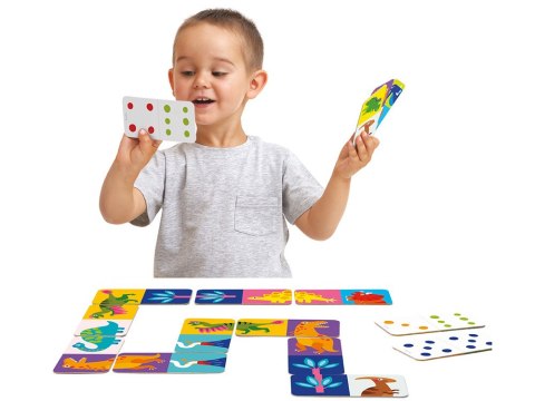 CzuCzu Gra układanka Domino Dinozaury 28ele ZA4222