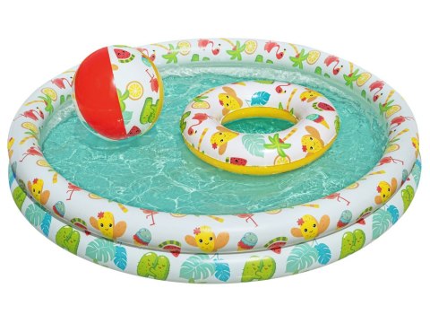 Bestway SET Basen piłka kółko brodzik 122cm 51124 Bestway SET Basen piłka kółko brodzik 122cm 51124