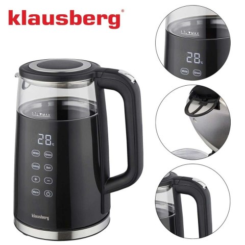 CZAJNIK ELEKTRYCZNY 1,7L KLAUSBERG KB-7894 LED REGULACJA TEMPERATURY