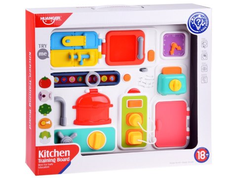 Tablica manipulacyjna kuchnia efekty dźwiękowe świetlne Montessori ZA4658