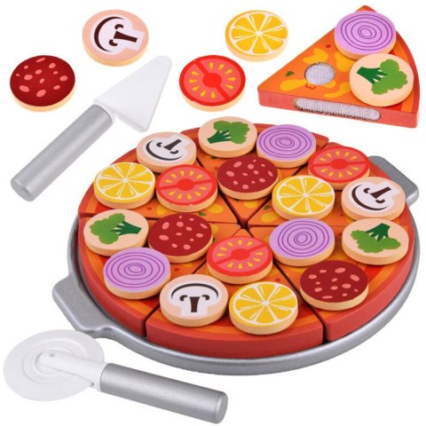 Zestaw DREWNIANA PIZZA do krojenia 16,5cm NA RZEP Dodatki 27ele ZA4689 Zestaw DREWNIANA PIZZA do krojenia 16,5cm NA RZEP Dodatki 27ele ZA4689