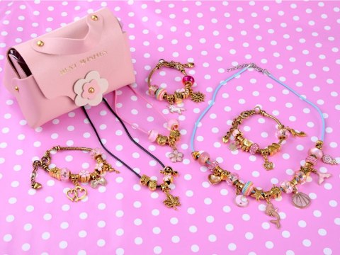 Zestaw do robienia bransoletek koraliki zawieszki charmsy ZA4692