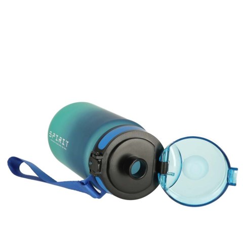 Butelka na wodę bidon ze słomką uchwytem sportowy 600ml niebiesko-zielony