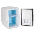 Lodówka turystyczna elektryczna samochodowa mini na jedzenie kosmetyki grzanie chłodzenie 2w1 4L biała