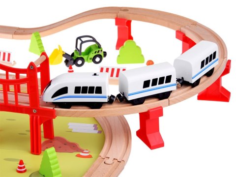 Kolejka drewniana dla dzieci baza transportowa dźwig pociąg tory ZA4830 Kolejka drewniana dla dzieci baza transportowa dźwig pociąg tory ZA4830