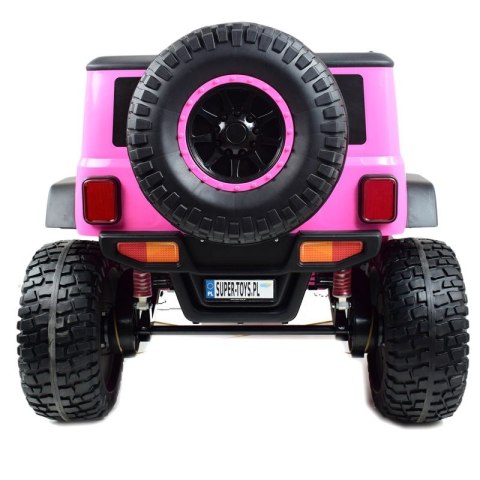 OLBRZYMI JEEP NA AKUMULATOR SPEED, SUPER RÓŻ, MIĘKKIE KOŁA, SIEDZENIE, APLIKACJA/DLS-X15A