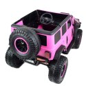 OLBRZYMI JEEP NA AKUMULATOR SPEED, SUPER RÓŻ, MIĘKKIE KOŁA, SIEDZENIE, APLIKACJA/DLS-X15A