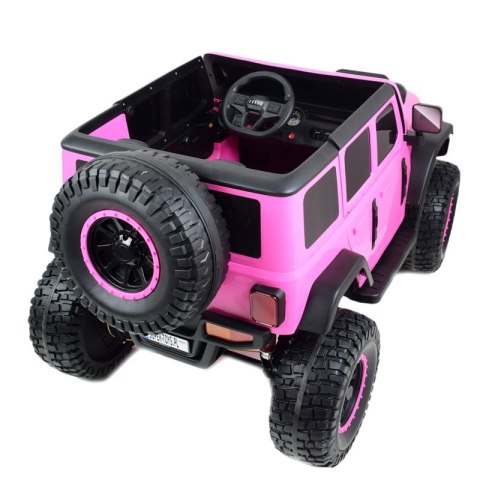 OLBRZYMI JEEP NA AKUMULATOR SPEED, SUPER RÓŻ, MIĘKKIE KOŁA, SIEDZENIE, APLIKACJA/DLS-X15A