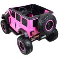 OLBRZYMI JEEP NA AKUMULATOR SPEED, SUPER RÓŻ, MIĘKKIE KOŁA, SIEDZENIE, APLIKACJA/DLS-X15A
