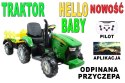 WIELKI TRAKTOR HALLO BABY Z PRZYCZEPĄ, PILOT, APLIKACJA/T990