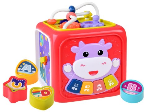 Kostka interaktywna edukacyjna pianinko przeplatanka sorter ZA4275 RO