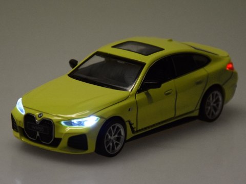 Auto metalowe Elektryczne BMW i4 M50 Gran Coupe dźwięk światła ZA5044 Auto metalowe Elektryczne BMW i4 M50 Gran Coupe dźwięk światła ZA5044